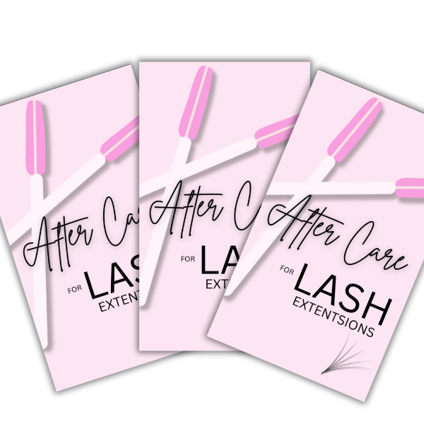 Lash Extension Aftercare Cards