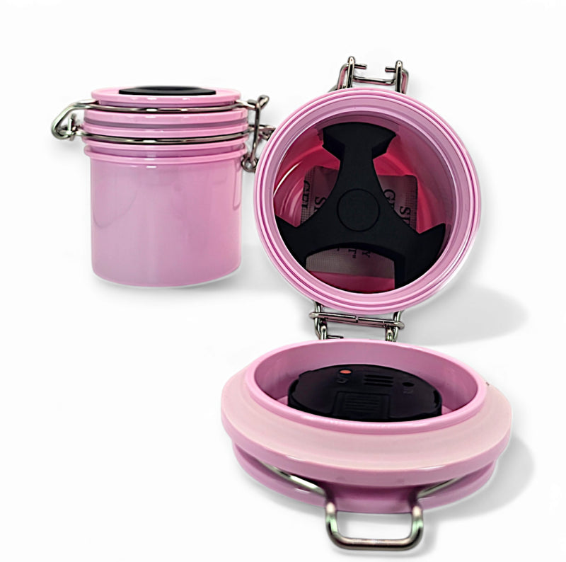 Adhesive Storage Container With Hygrometer