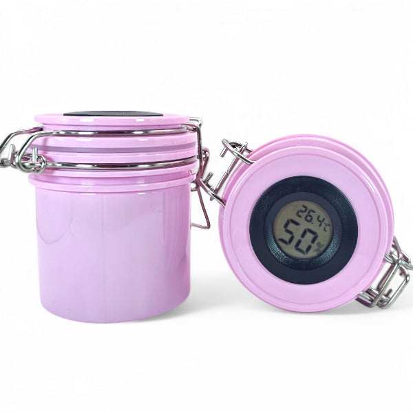 Adhesive Storage Container With Hygrometer